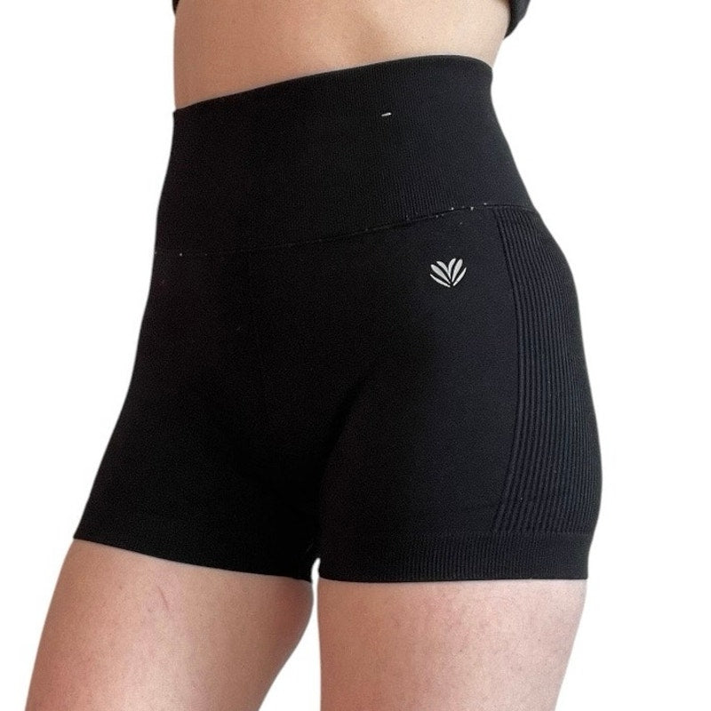 Forever 21 Black Athletic Ribbed Mini Spandex Active Shorts