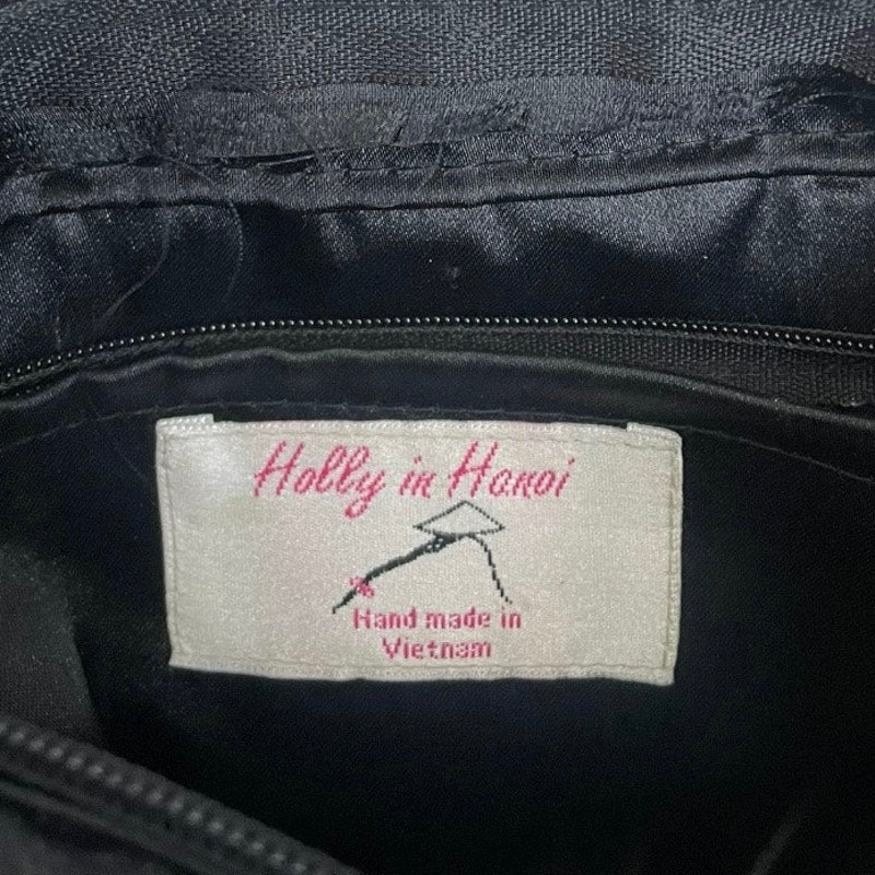Holly in Hanoi Vintage Black Sequined Beaded Mini Handbag