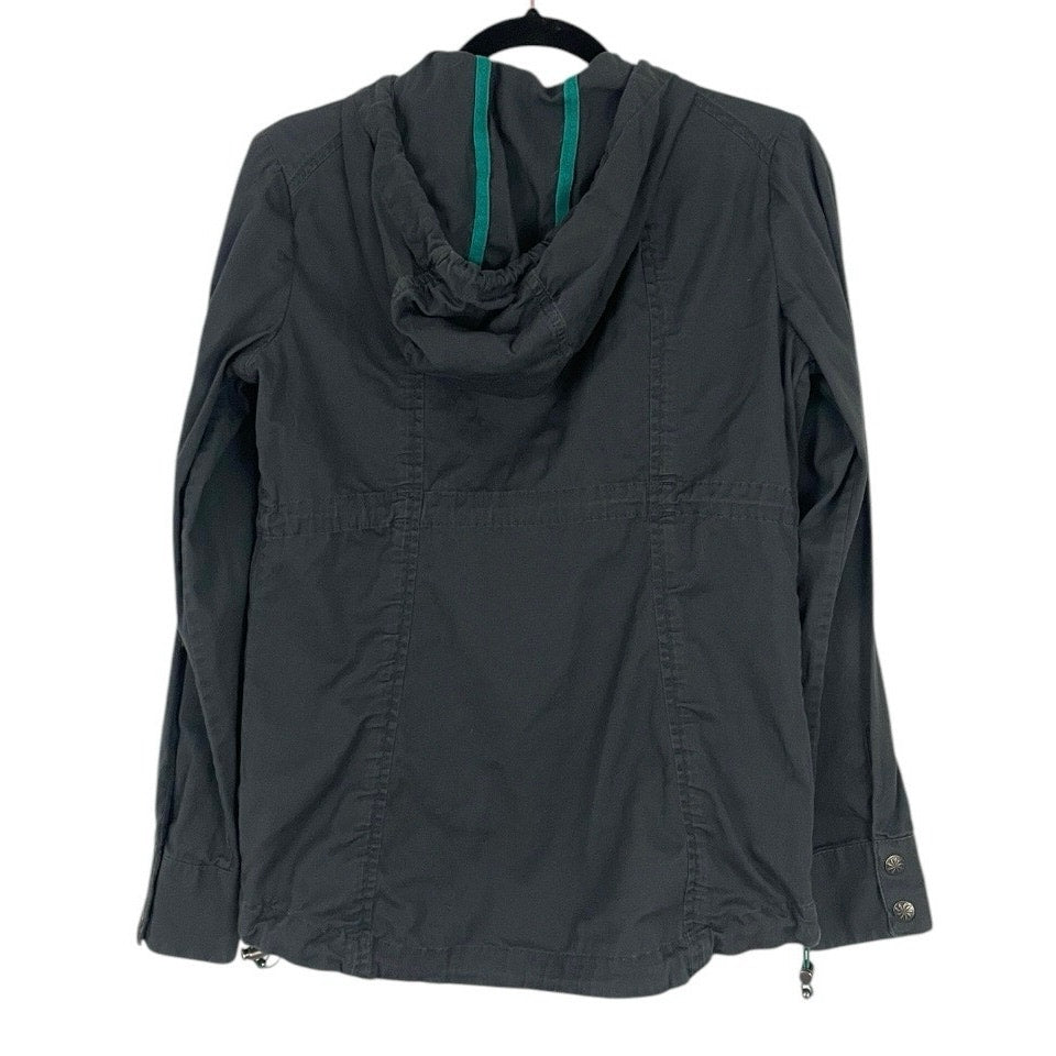 Athleta Grey Hooded Zip Up Jacket
