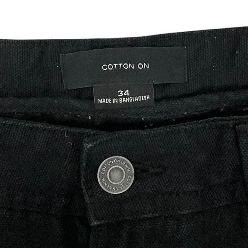 Cotton On Mens Black Straight Leg Jeans