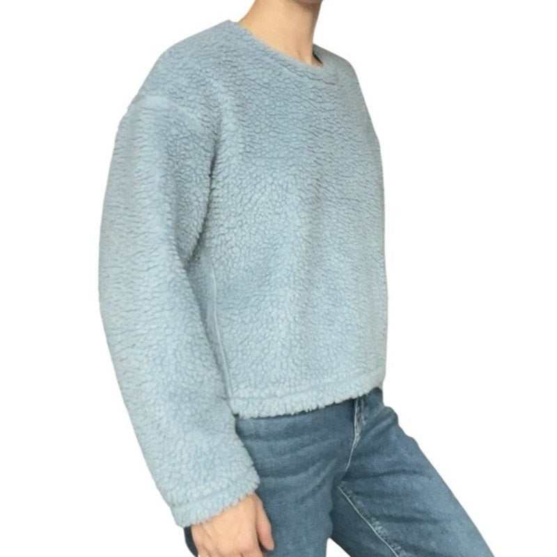 Lululemon Athletica Light Blue Fluffy Sherpa Teddy Sweatshirt