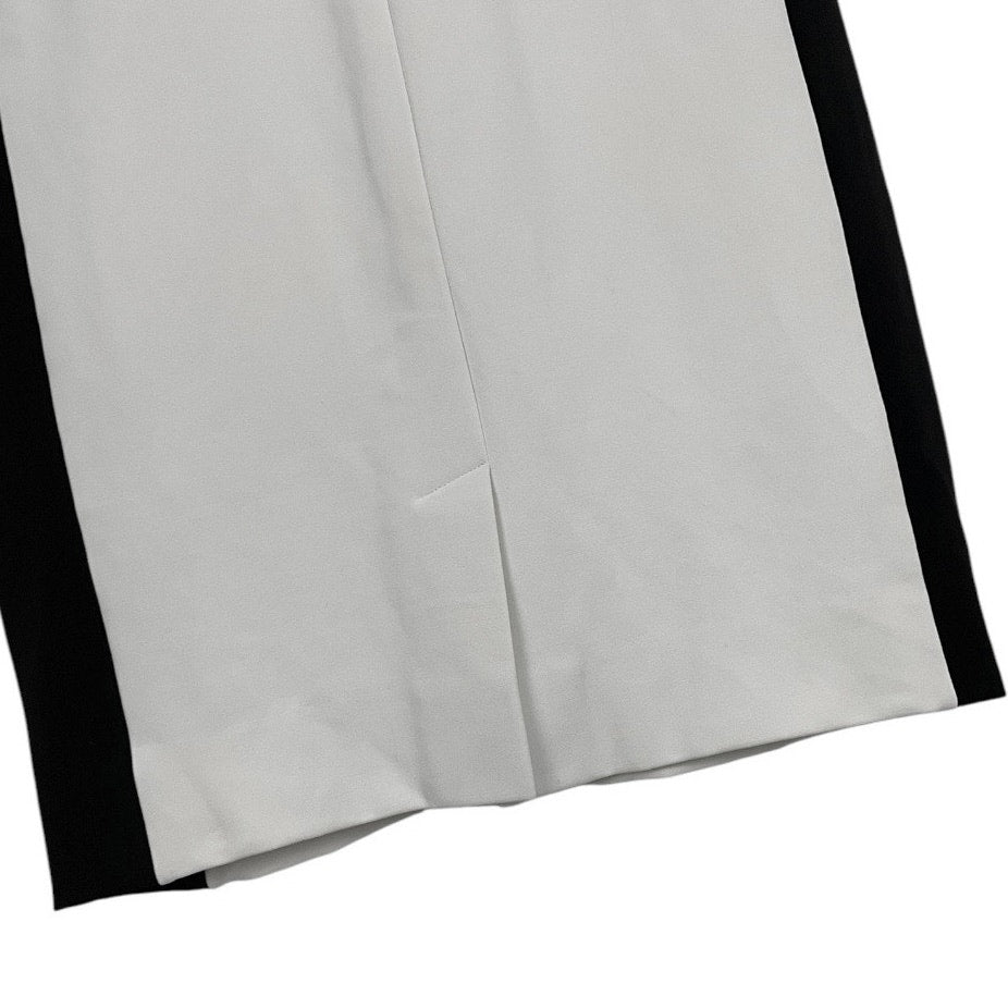 Doncaster Black and White Mesh Trim Dress