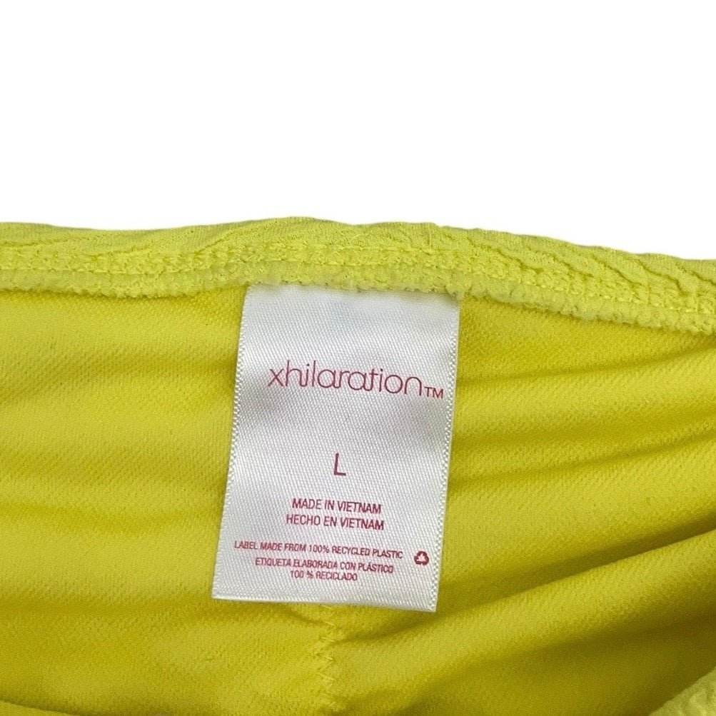 Xhilaration Vibrant Yellow Ribbed Padded Bikini