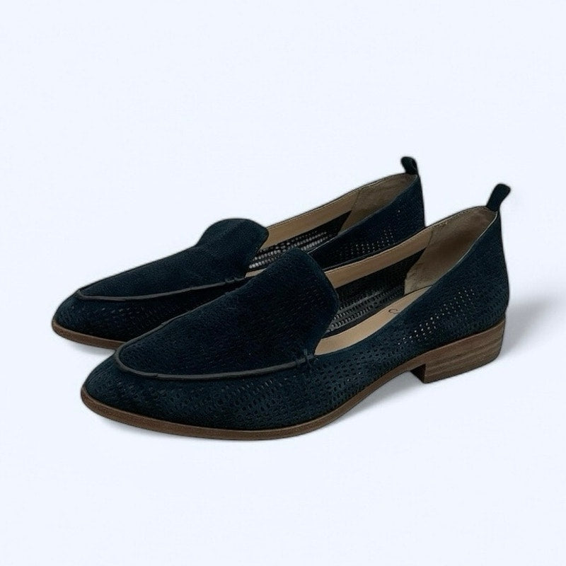 Vince Camuto VC-Kade Teal Suede Cutout Loafers