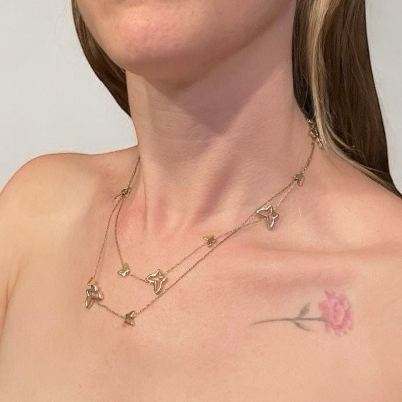 Gold Chain Butterfly Necklace