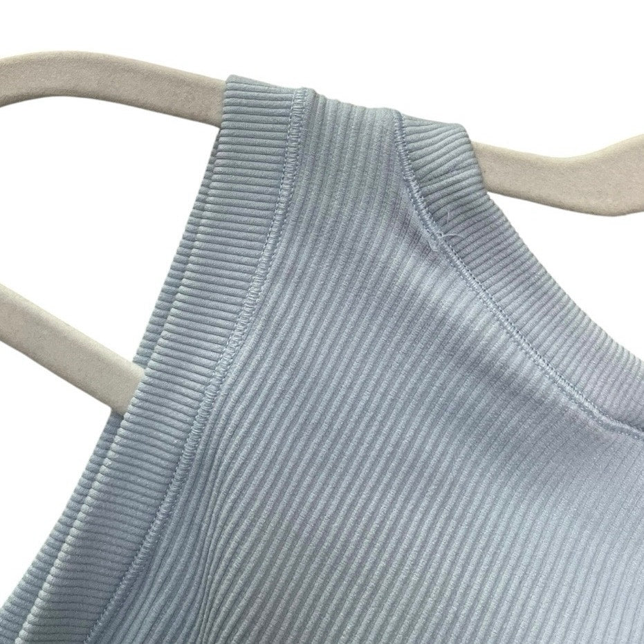 Light Blue Ribbed Tank Top