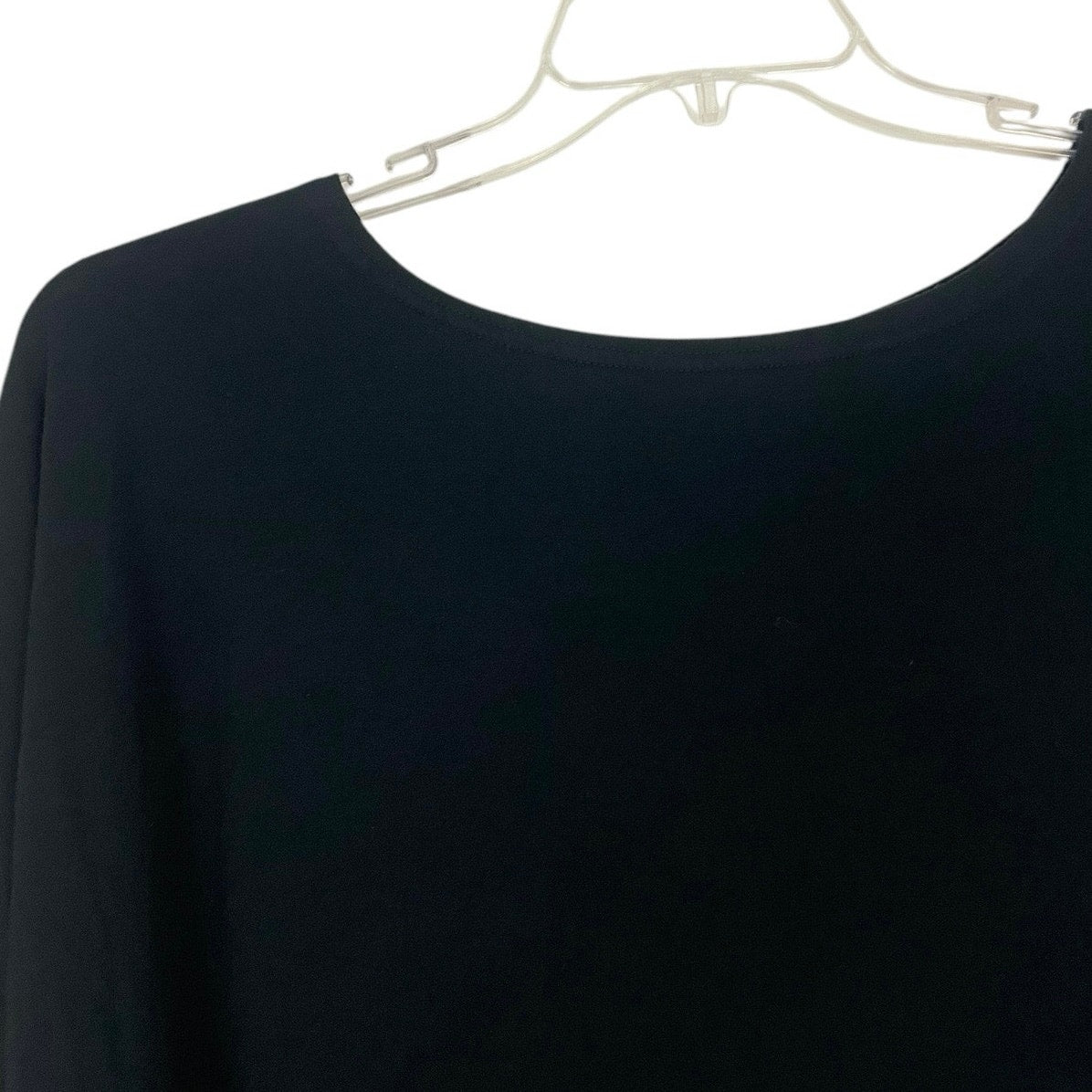 Lamixx Soft Black Long Sleeve Scoop Neck Blouse