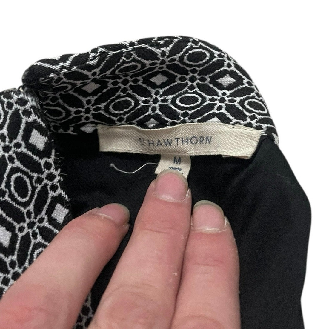 41 Hawthorn Black & White Boho Mini Skirt