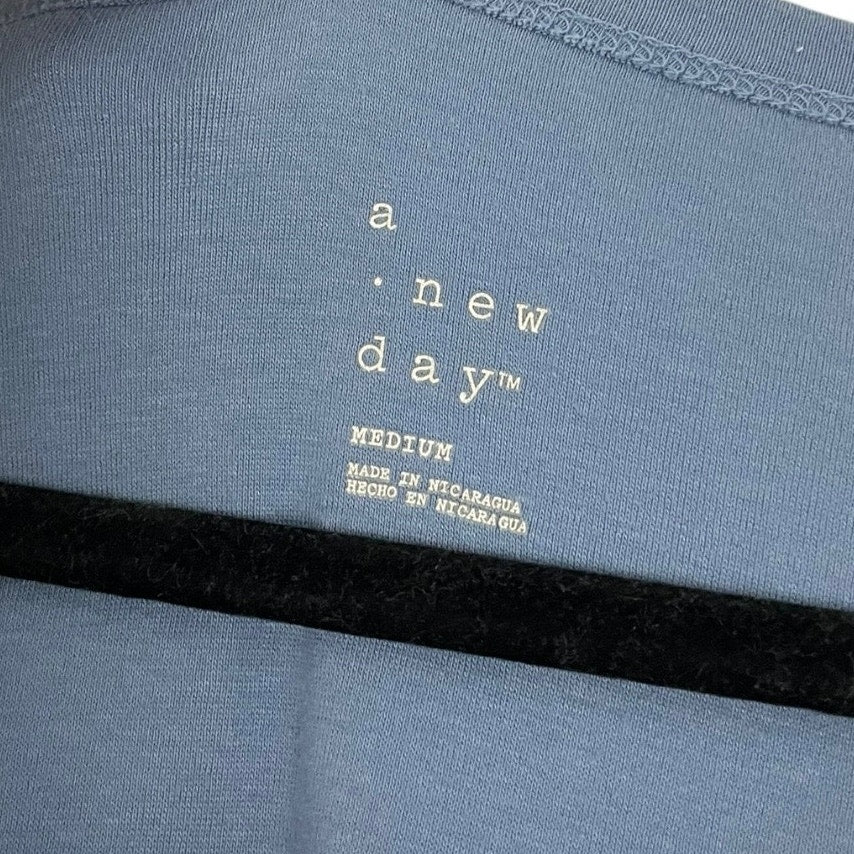 A New Day Soft Blue Long Sleeve V-Neck Top