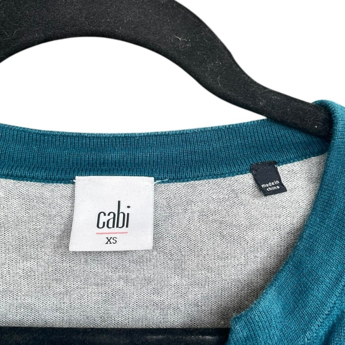 CAbi Teal Blue Button Down Cardigan Sweater