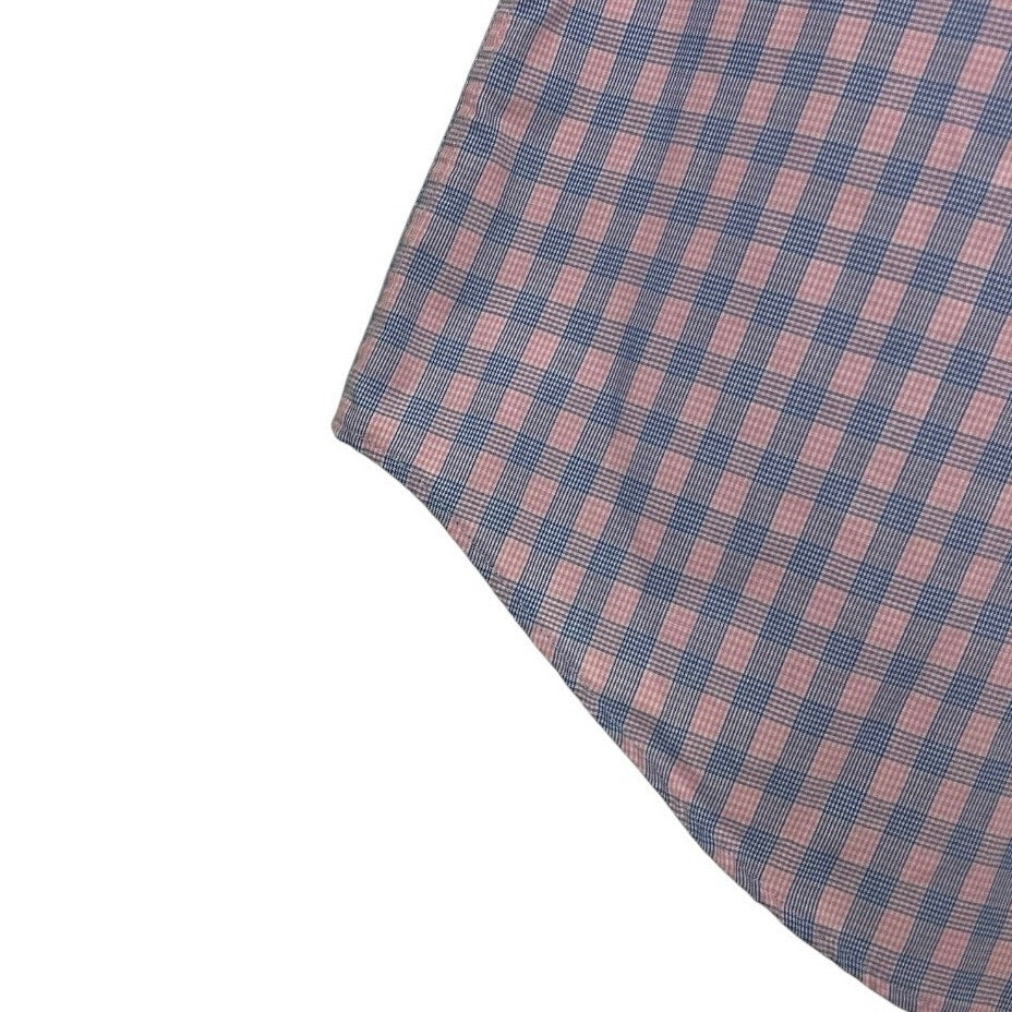 Croft & Barrow Mens Easy Care Pink & Blue Gingham Button Down Shirt