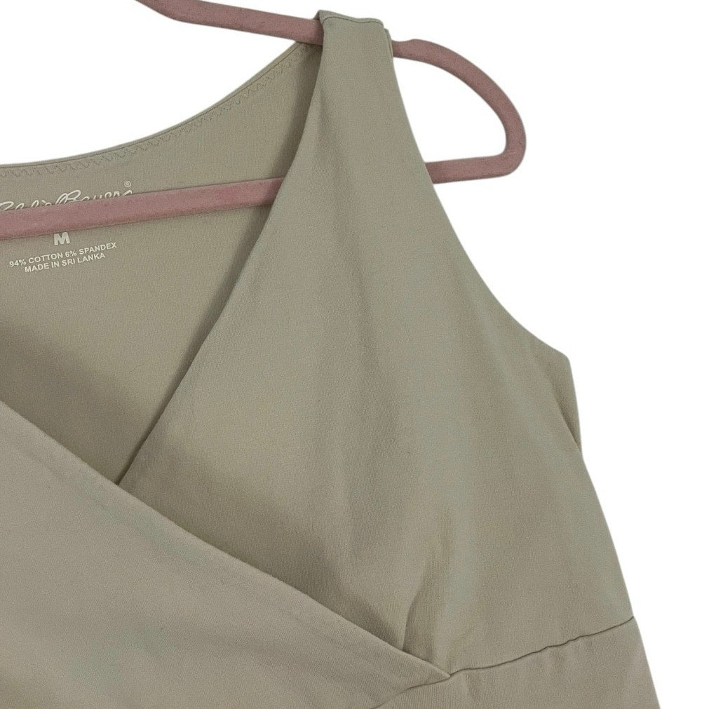Eddie Bauer Tan V-Neck Tank Top Blouse