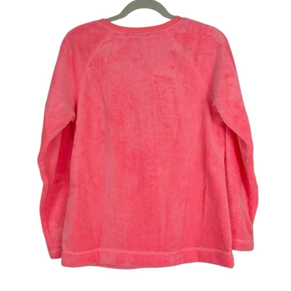 SO Intimates Vibrant Pink Soft Fluffy Fur Long Sleeve Top