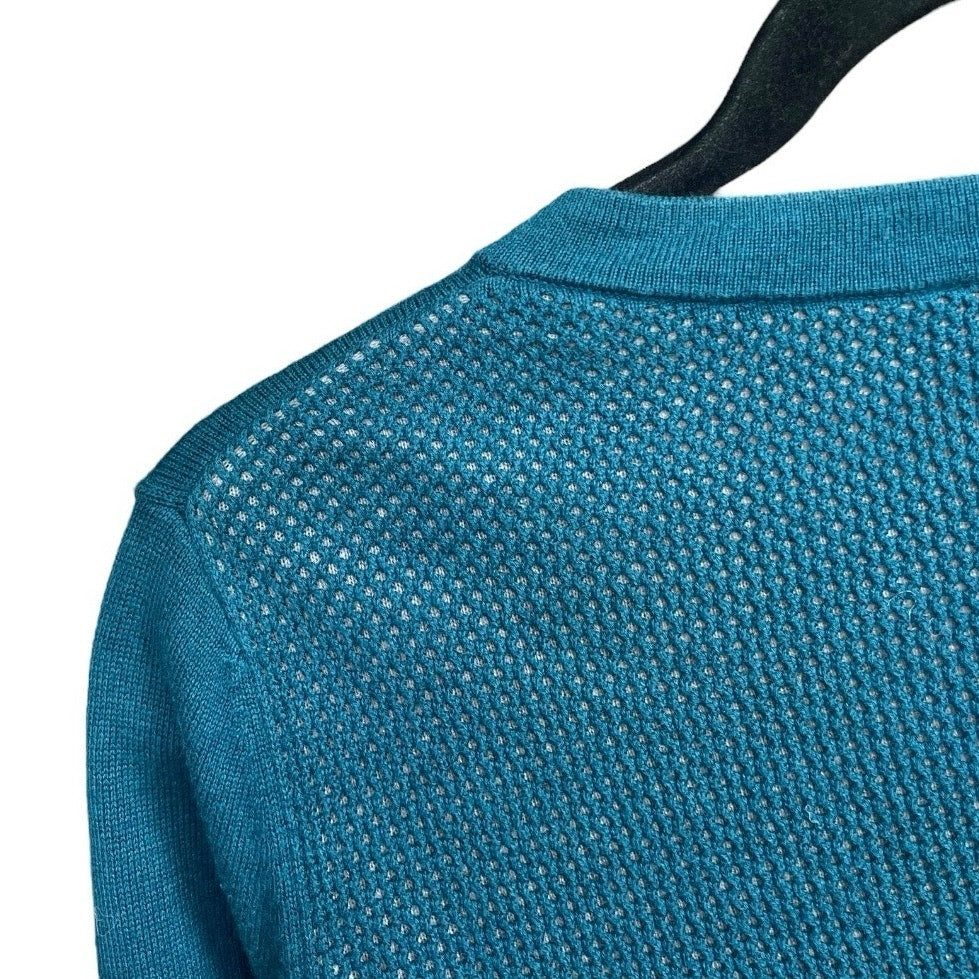 CAbi Teal Blue Button Down Cardigan Sweater