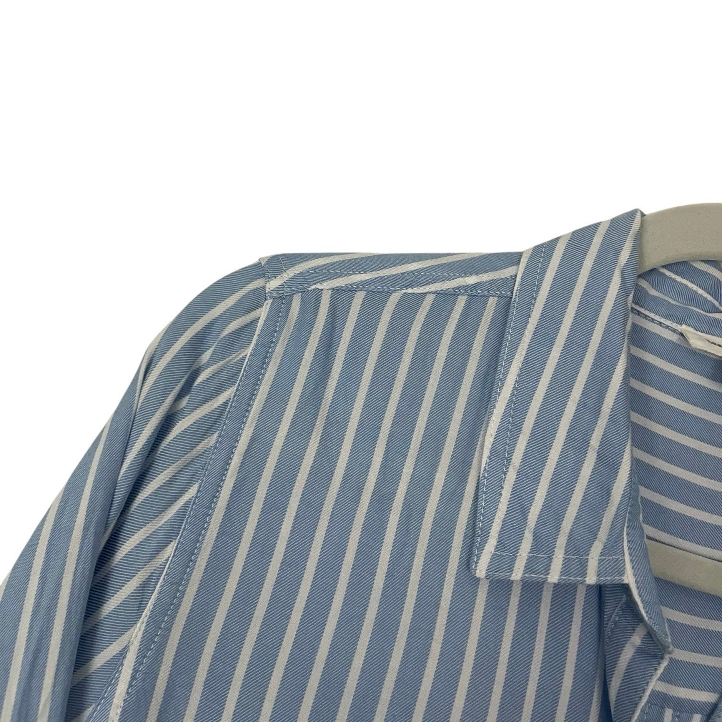 BeachLunchLounge Blue & White Striped Long Sleeve Button Down Blouse
