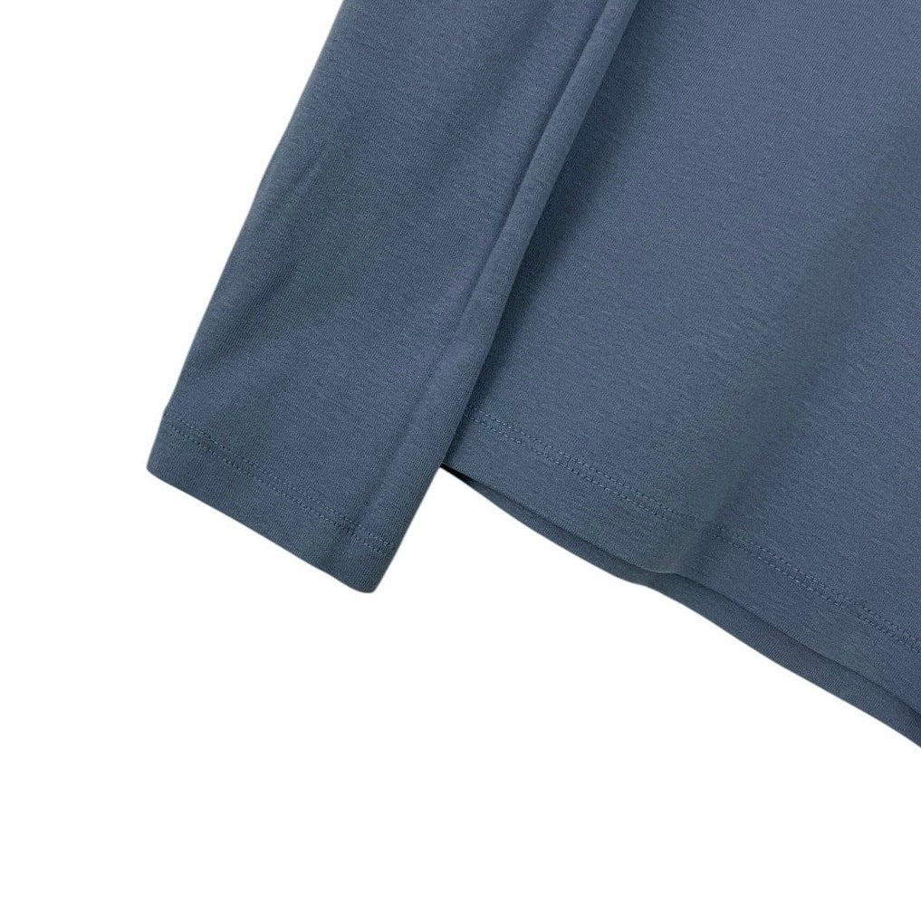A New Day Soft Blue Long Sleeve V-Neck Top