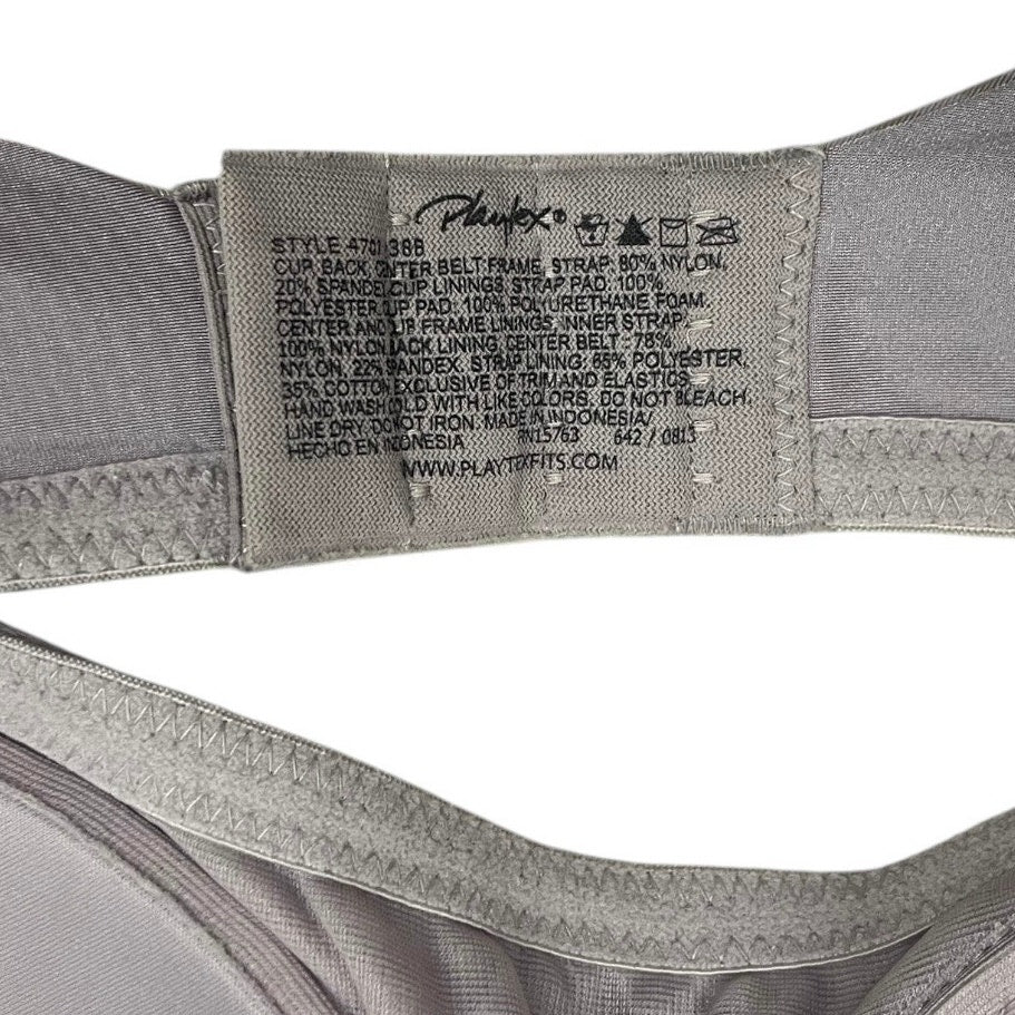 Playtex Purple Striped Padded Bra