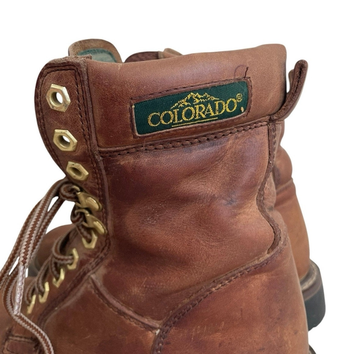 Vintage Colorado Genuine Leather Brown Oil Resistant Work Boots