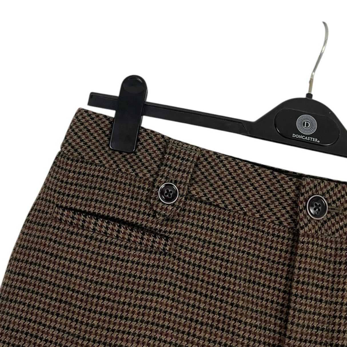 Eddie Bauer Brown Houndstooth Wool Skirt