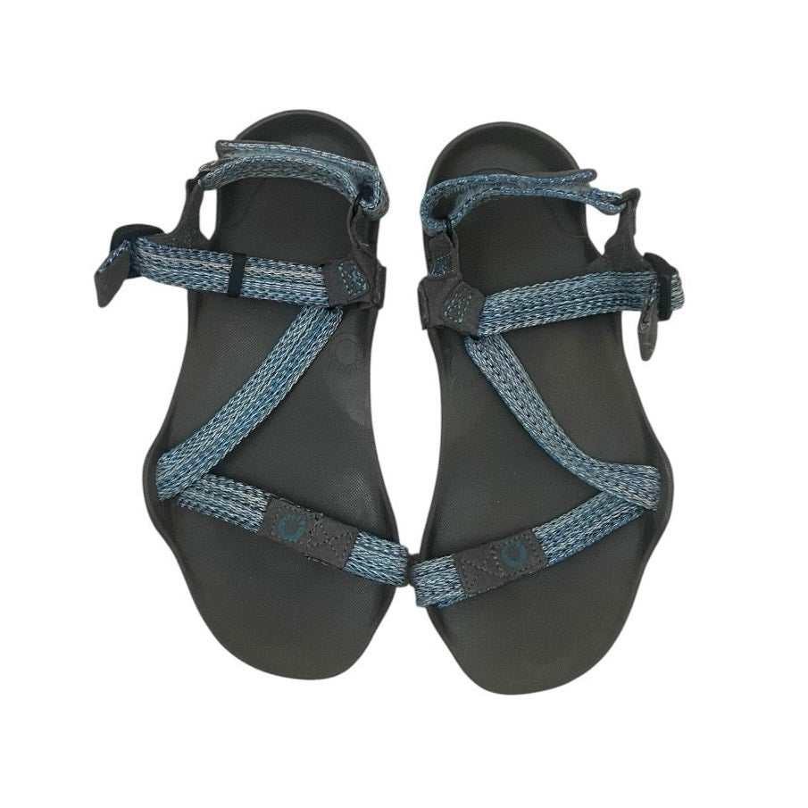 Xero Shoes Z-Trek Blue Strap & Grey Barefoot Hiking Sandals