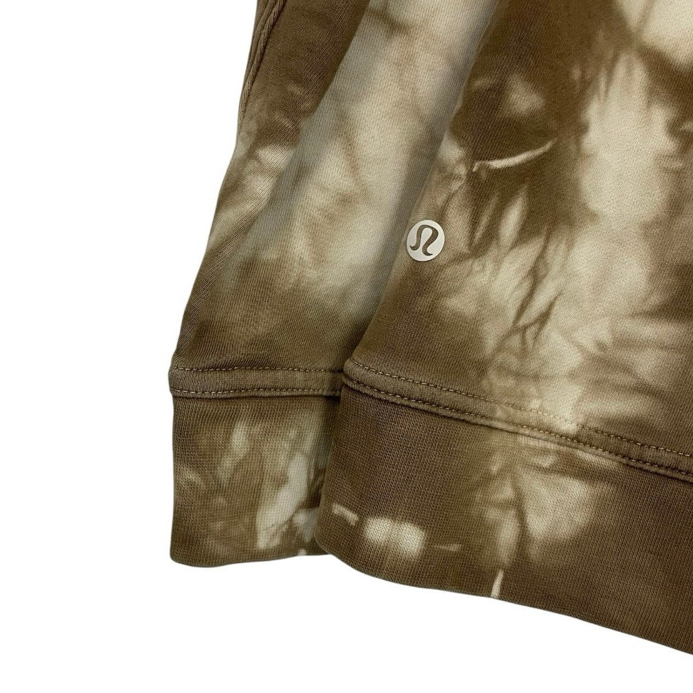 Lululemon Athletica Brown & Cream Tie Dye Hoodie Sweatshirt