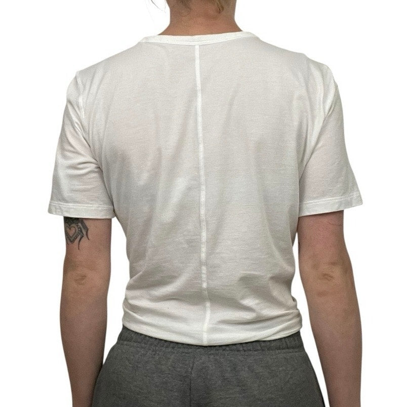 Lululemon Athletica White Short Sleeve Faux Wrap Top