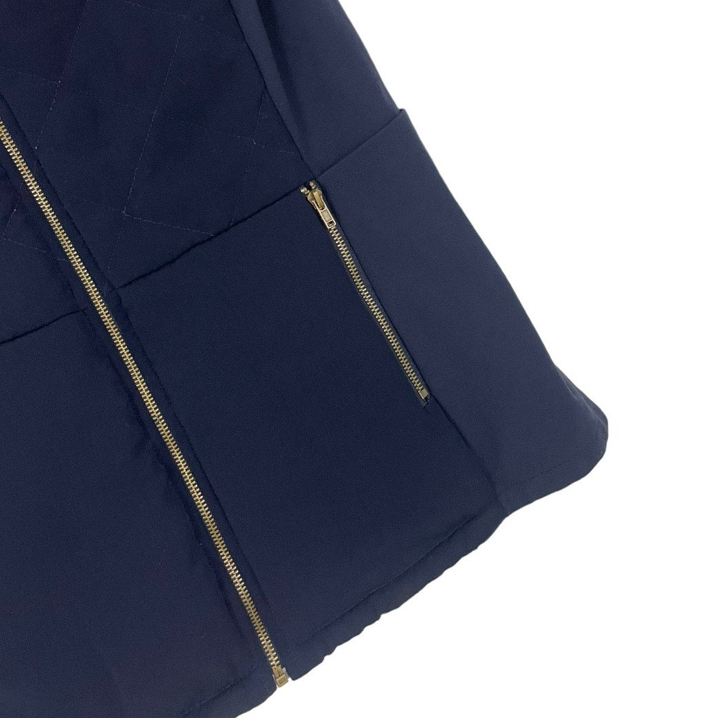 The Impeccable Pig Navy Blue Zip Up Puffer Vest