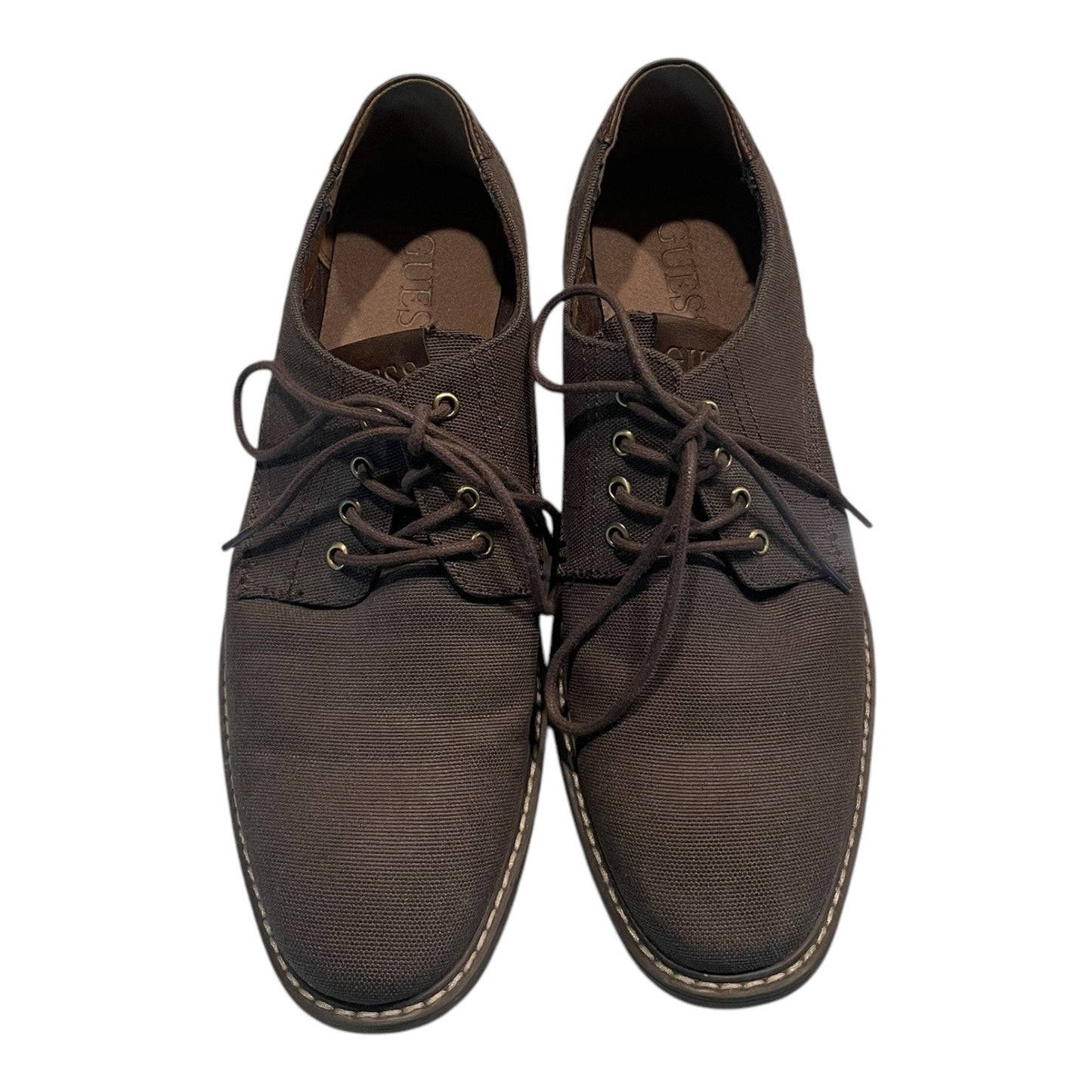 Guess Mens Brown Lace Up Dress Shoes