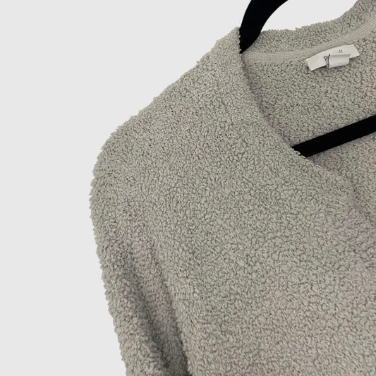 Pure Jill Grey Knit V-Neck Sweater