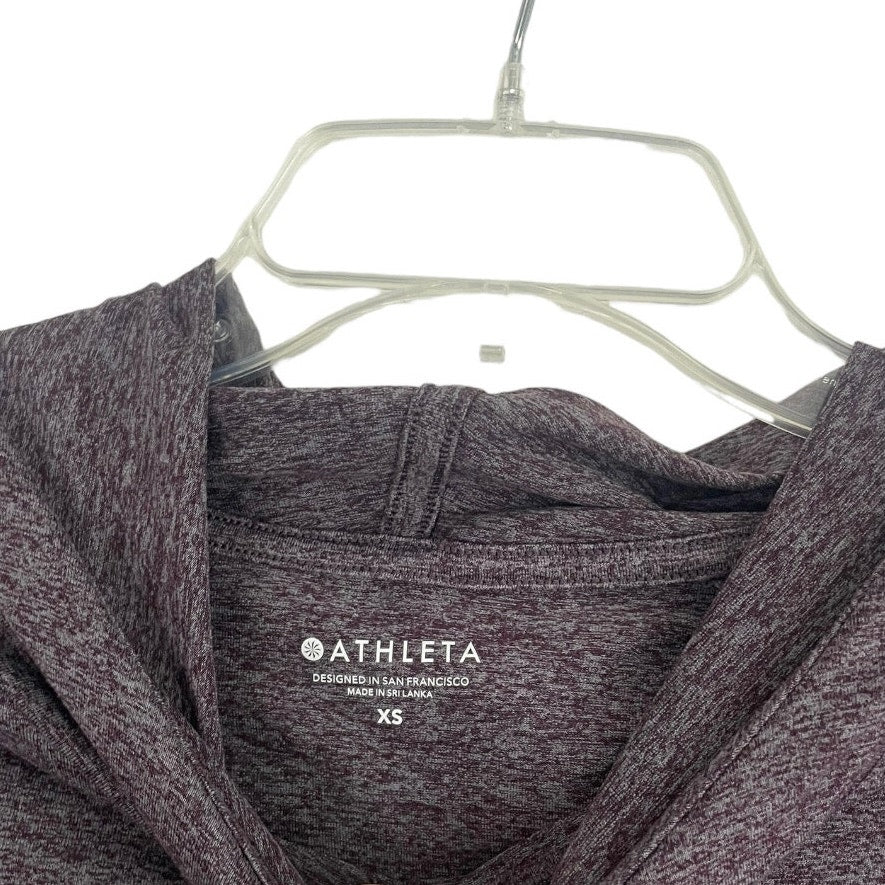 Athleta Purple Active Hooded Long Sleeve Top