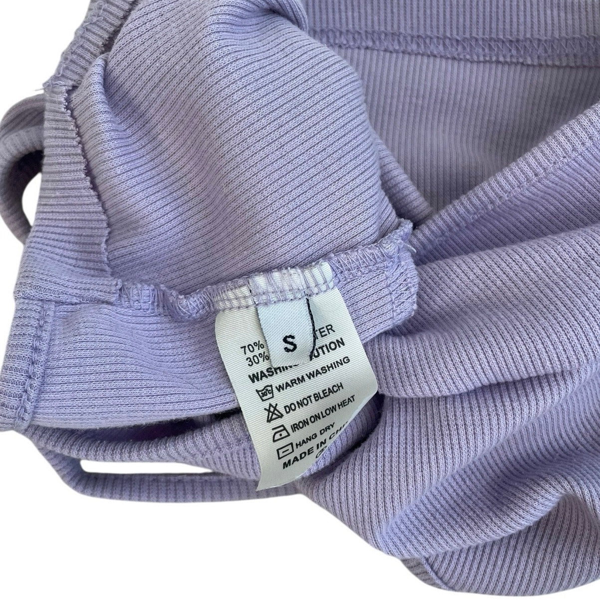 Light Purple Cropped Knot Front Ribbed Tank Top