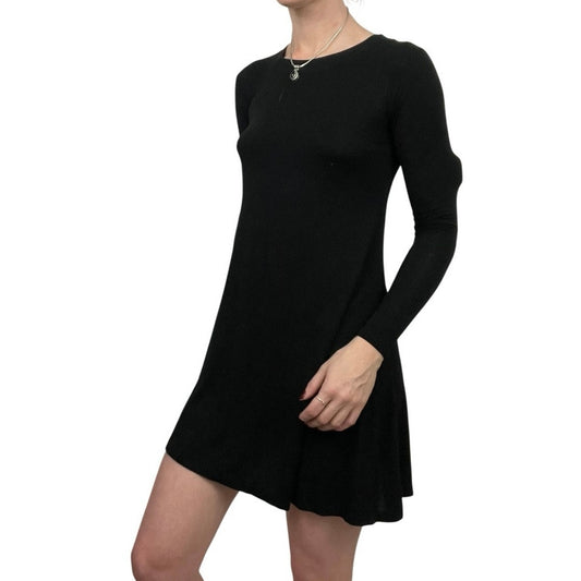 Black Long Sleeve Mini Dress