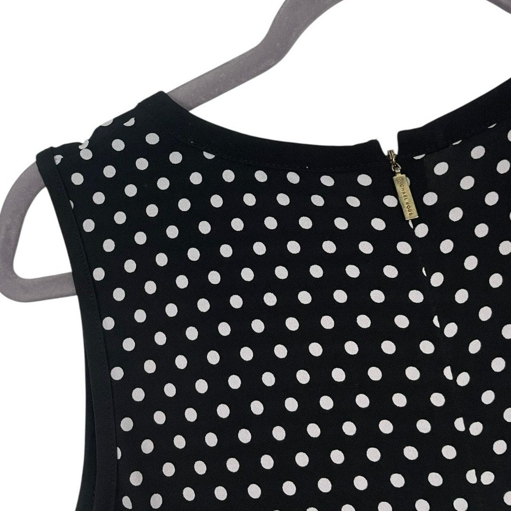 MICHAEL Michael Kors Black & White Polka Dot A-Line Dress