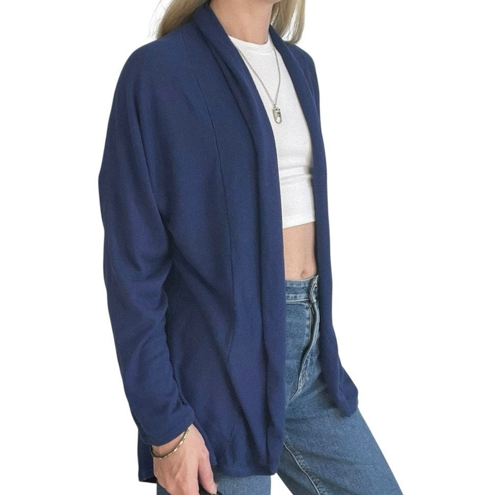 Tracy Negoshian Blue Silk Cardigan Sweater