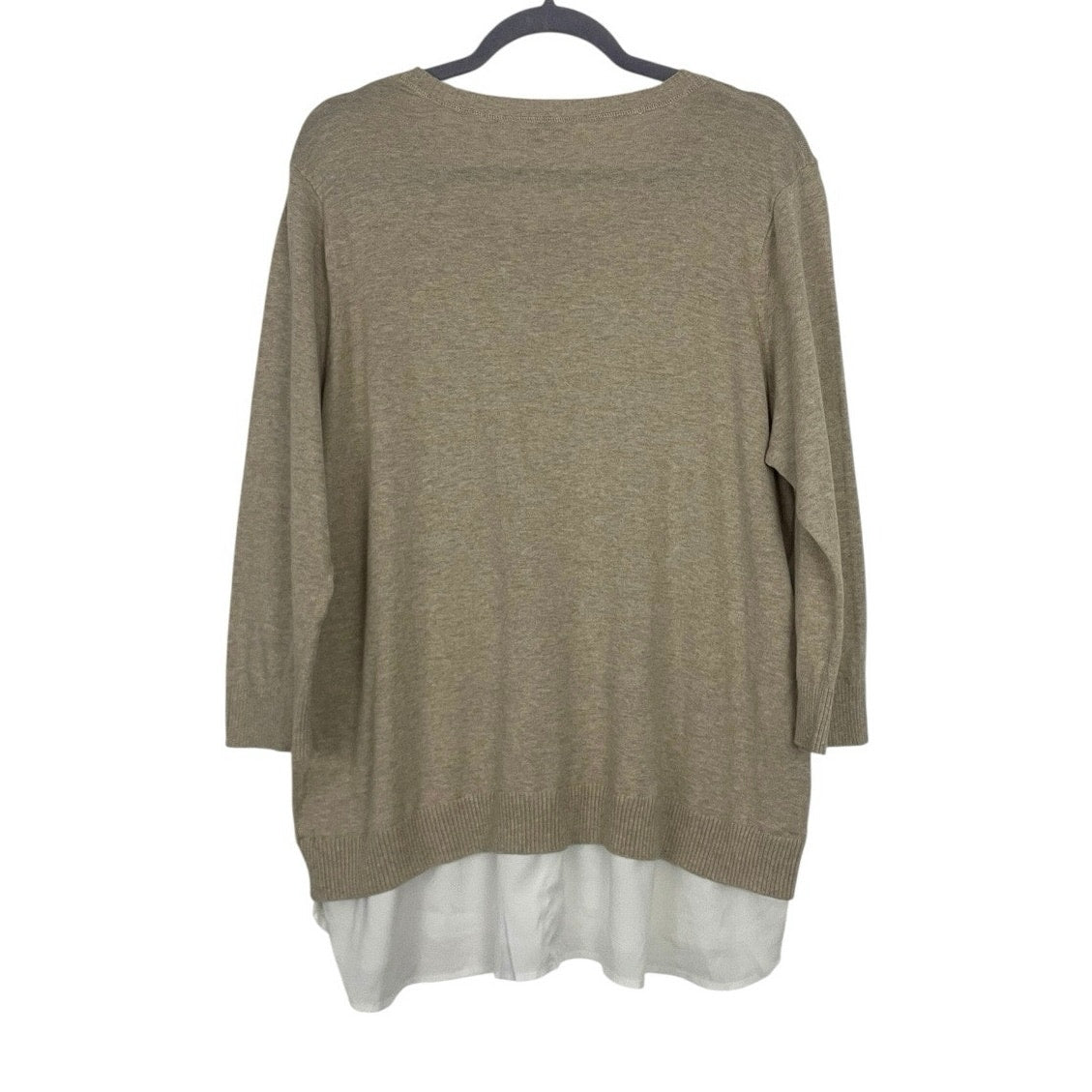 Calvin Klein Beige & White Layered Blouse