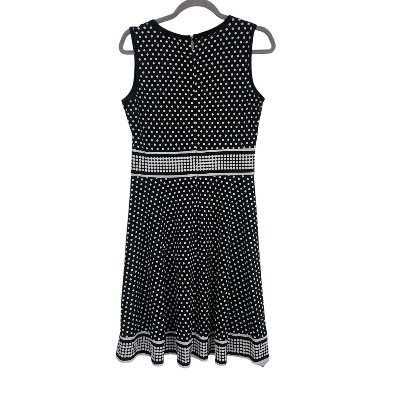 MICHAEL Michael Kors Black & White Polka Dot A-Line Dress