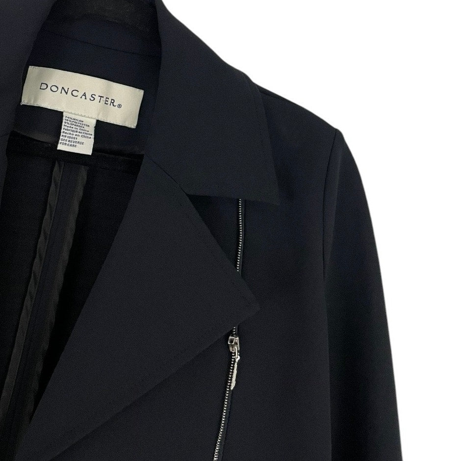 Doncaster Black Zip Up Collared Jacket