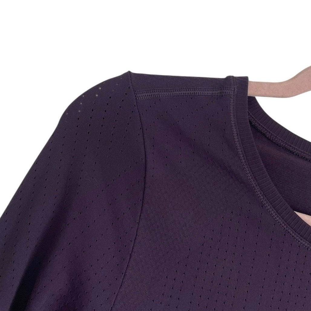 Purple Athletic Long Sleeve Active Top