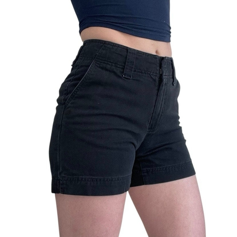 Dockers Women Black Elite Favorite Fit Midi Denim Jean Shorts