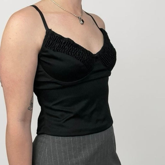 Spirit Black Corset Underwire Tank Top