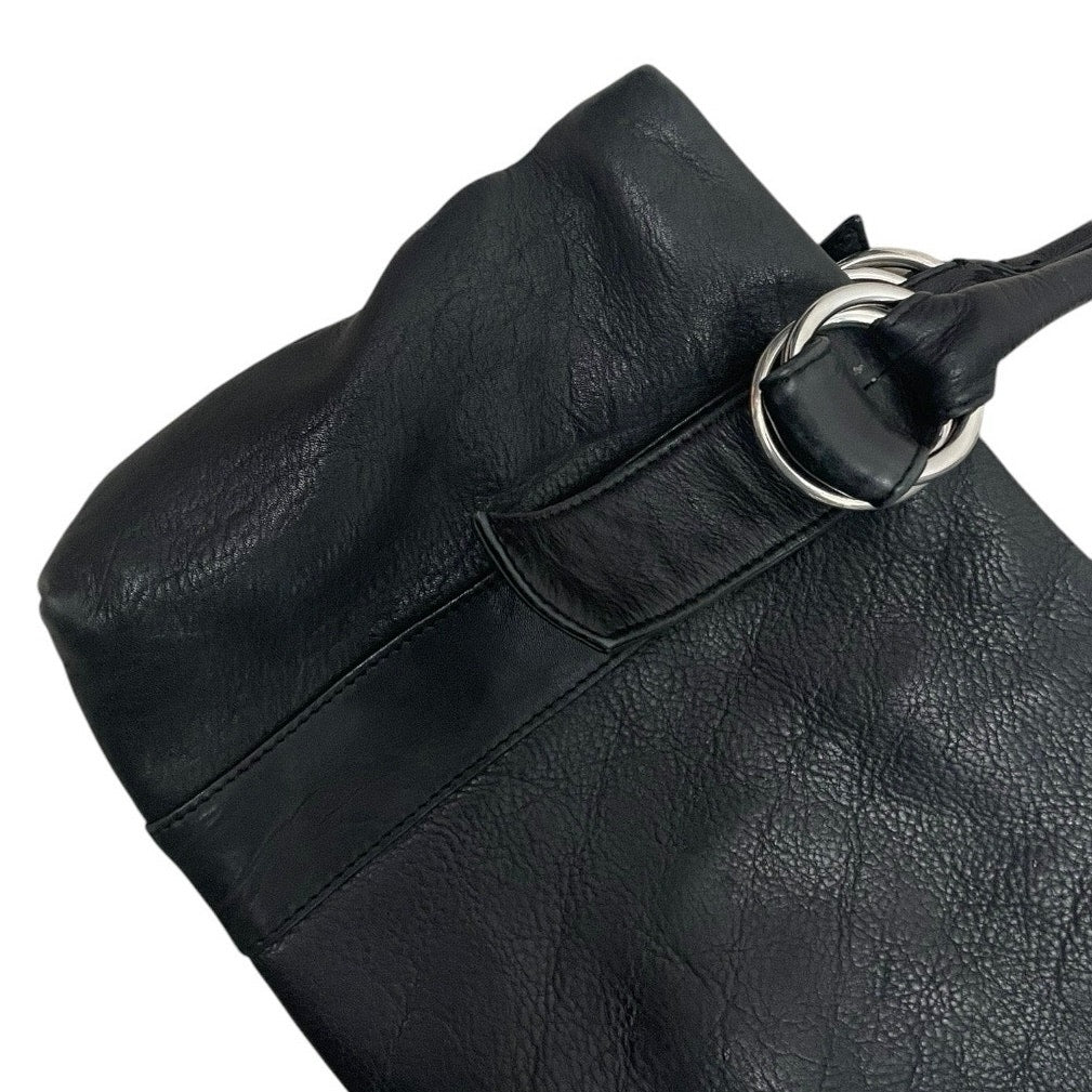 Express Design Studio Black Leather Shoulder Purse Bag