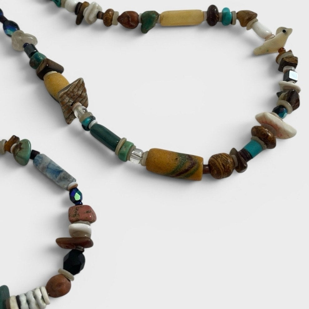 Vintage Stone Beaded Glasses Chain