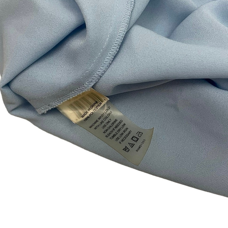 Beautiful Light Blue Short Sleeve Blouse