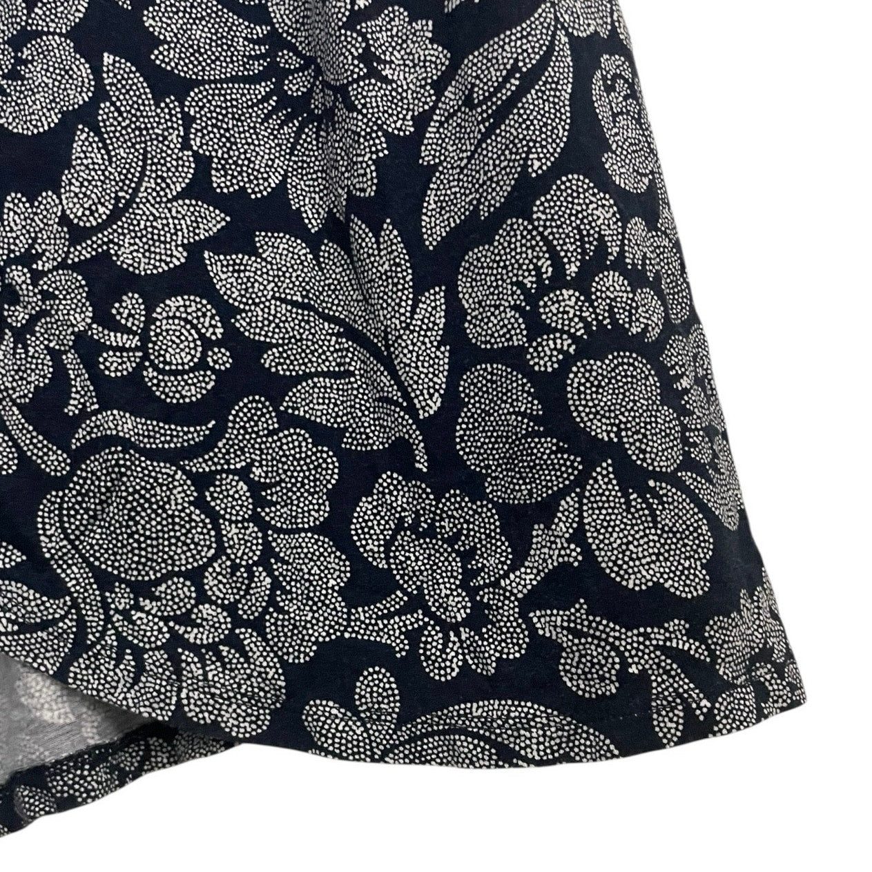 LOFT Navy Blue & White Floral Wrap Mini Dress