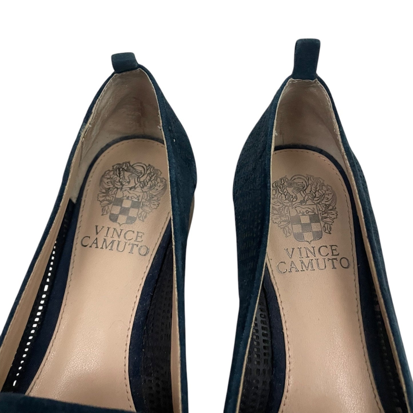 Vince Camuto VC-Kade Teal Suede Cutout Loafers