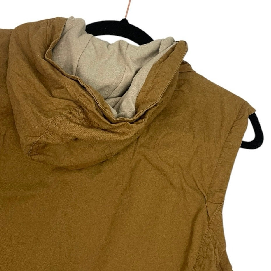 YMI Collection Beige Zip Up Hooded Vest