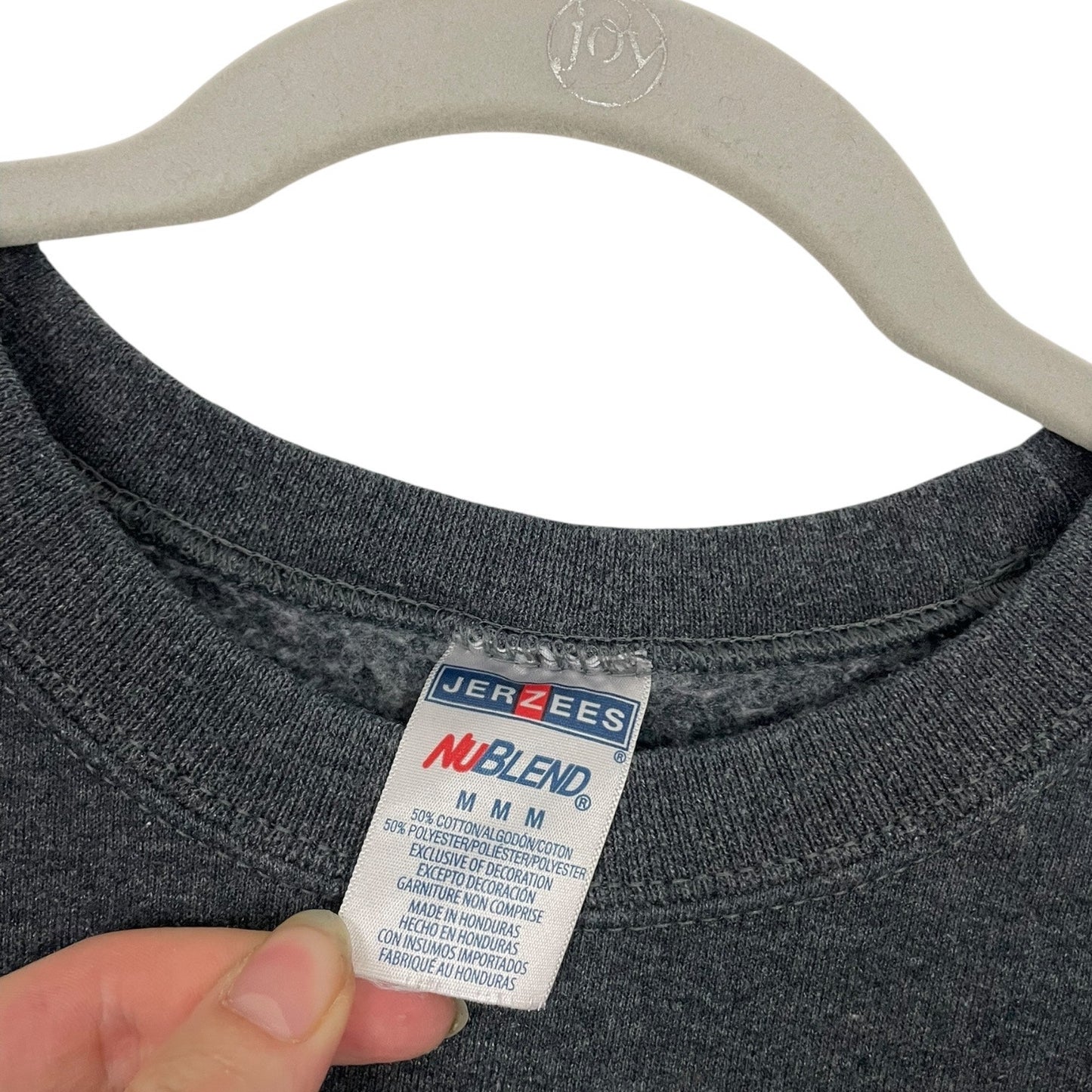 Jerzees NuBlend Grey & Blue Colorado RMNP Moose Graphic Sweatshirt