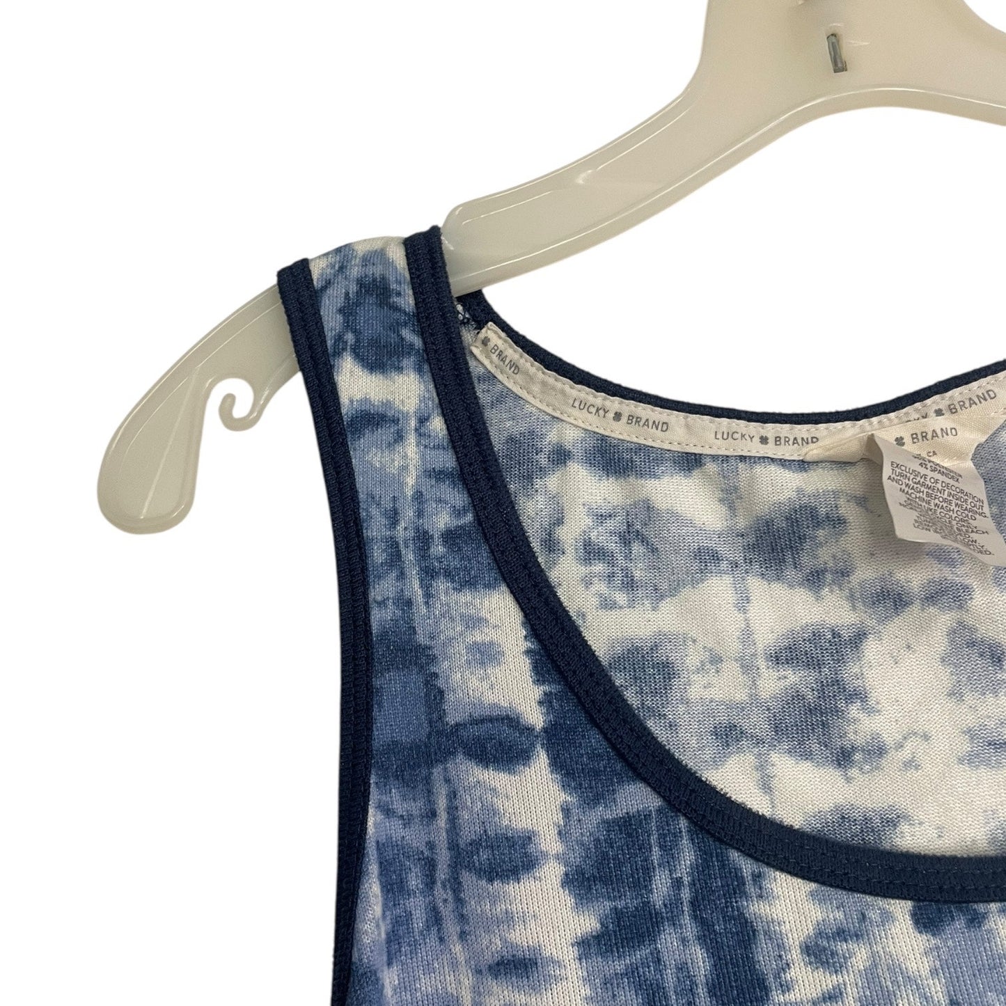 Lucky Brand Blue & White Tie Dye Tank Top