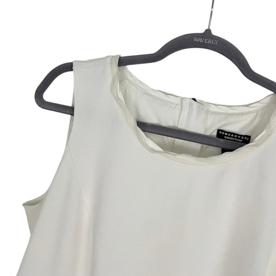 Doncaster White Asymmetrical Tank Top Blouse