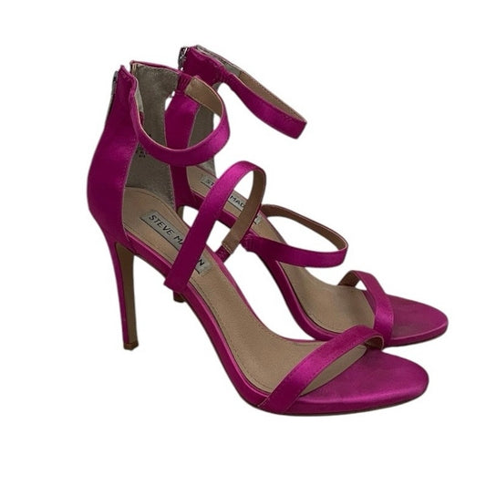 Steve Madden Vibrant Pink Strappy Stiletto Heels